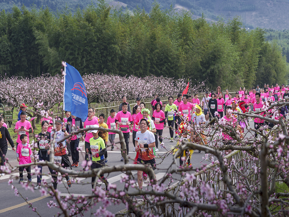 人面桃花相映红:2019海峡两岸桃花马拉松在宁波奉化浪漫开跑