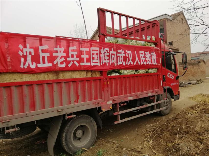 河南沈丘：5吨“爱心蔬菜”直达武汉