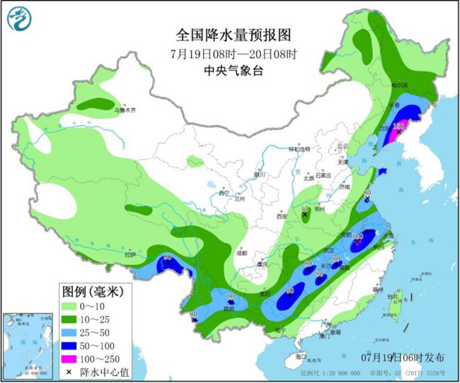 强降雨带横跨南北，东北局地将迎大暴雨