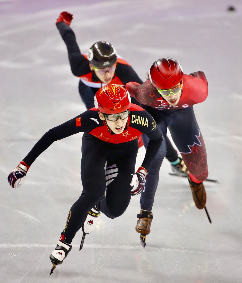 中国选手武大靖夺得500米短道速滑冠军