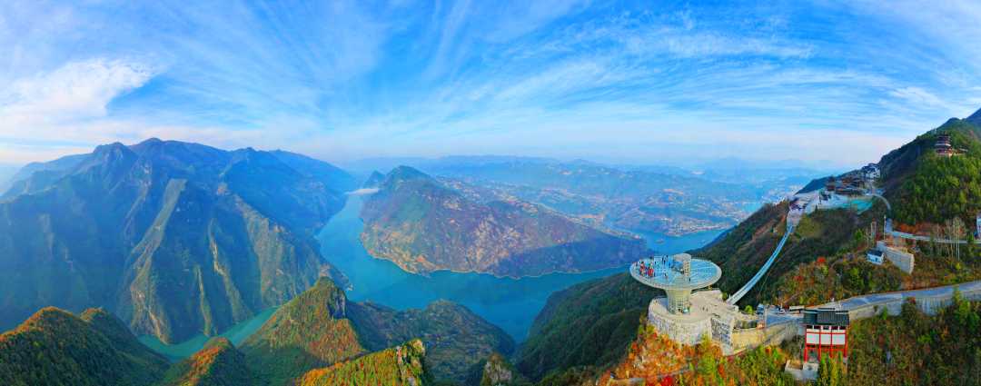 湖北巴东冬季峡江风光美