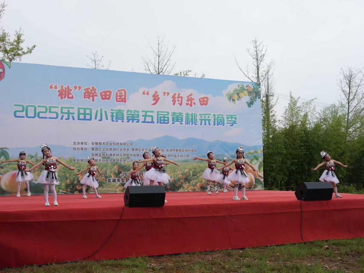 第五届黄桃采摘季在芜湖市繁昌区孙村镇乐田小镇开幕。