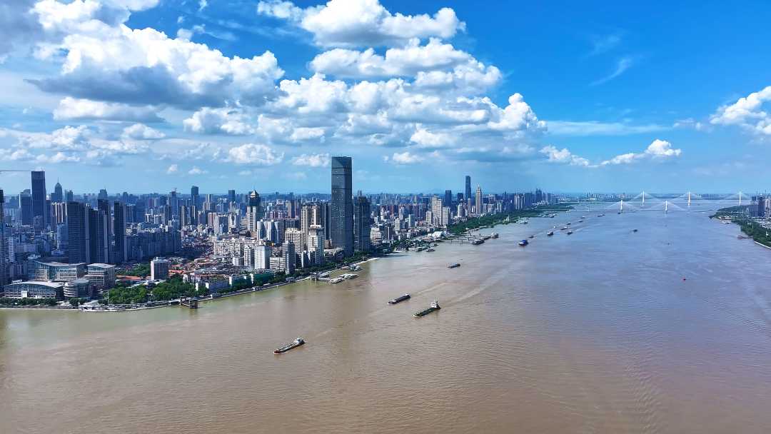 图为货船在长江武汉段航行。资料照片